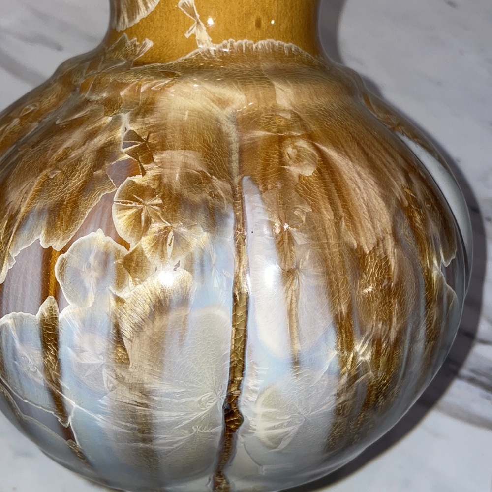 Bill Campbell pottery signed iridescent vase - Picture 6 of 6